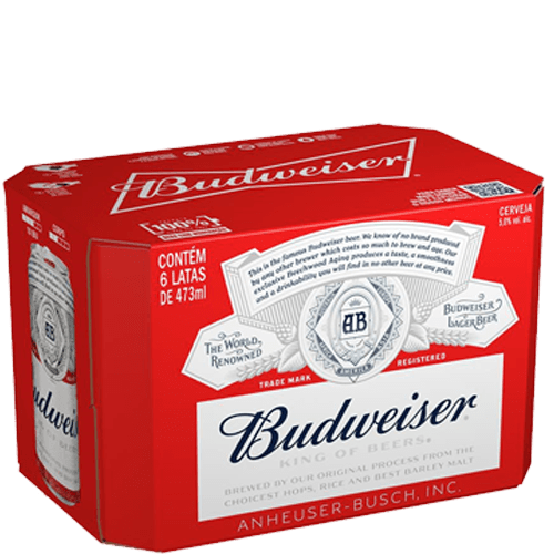 BUDWEISER LAGER 473ML PACK C 12UN