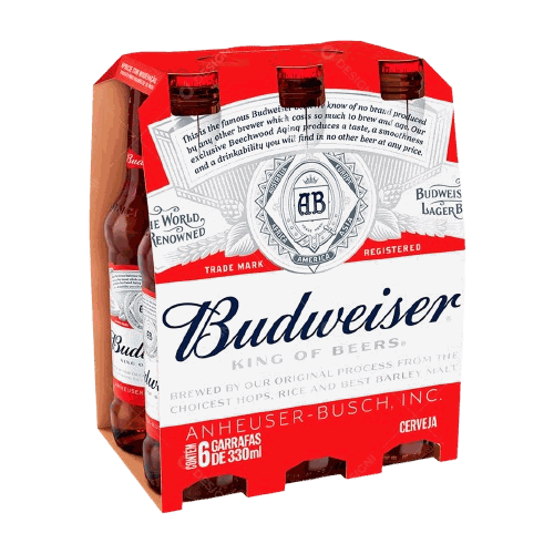 CERVEJA BUDWEISER LONG NECK 330ML PACK C 6UN